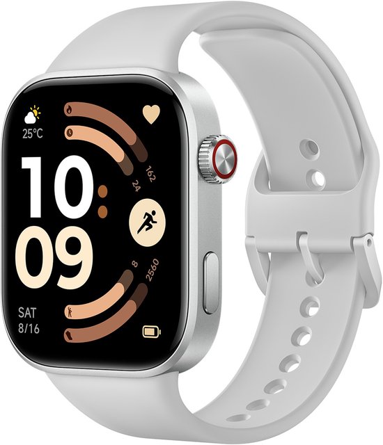 REDMI Watch 6 - 2,07-inch AMOLED - Dual L1 GNSS - 24 dagen batterij - Zilvergrijs