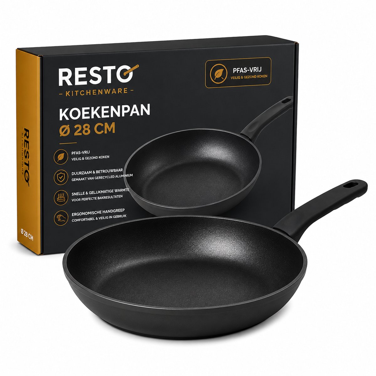 RESTO 93195 Cas Koekenpan - PFAS vrij - Rond Ø28 - Hoogte 5.2 cm