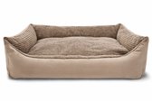 Hondenbed Kanape 100x70 cm - Comfortabel en Wasbaar Met Afneembare Hoes en Kussen, beige