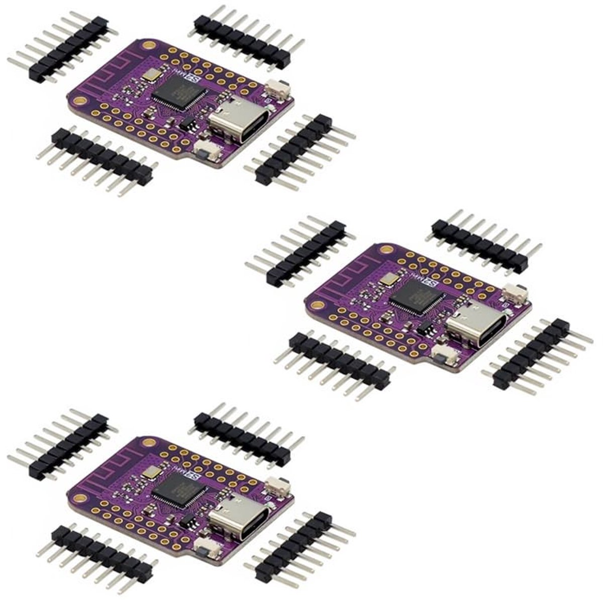 Solidchoice - Dailygoody - S2 Mini V1.0.0 - IoT Microcontroller - Ontwikkelingsboard - Compact - 4 MB Flash - Geschikt voor Arduino - 3 stuks
