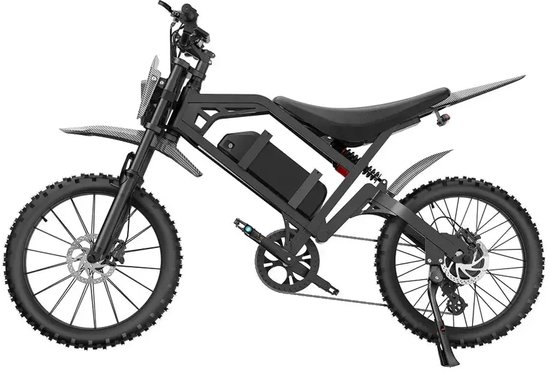 V20 Cross Skinny Bike Zwart - 48V 22Ah Accu - 70km Bereik - Schijfremmen - 25km/h — afbeelding 4