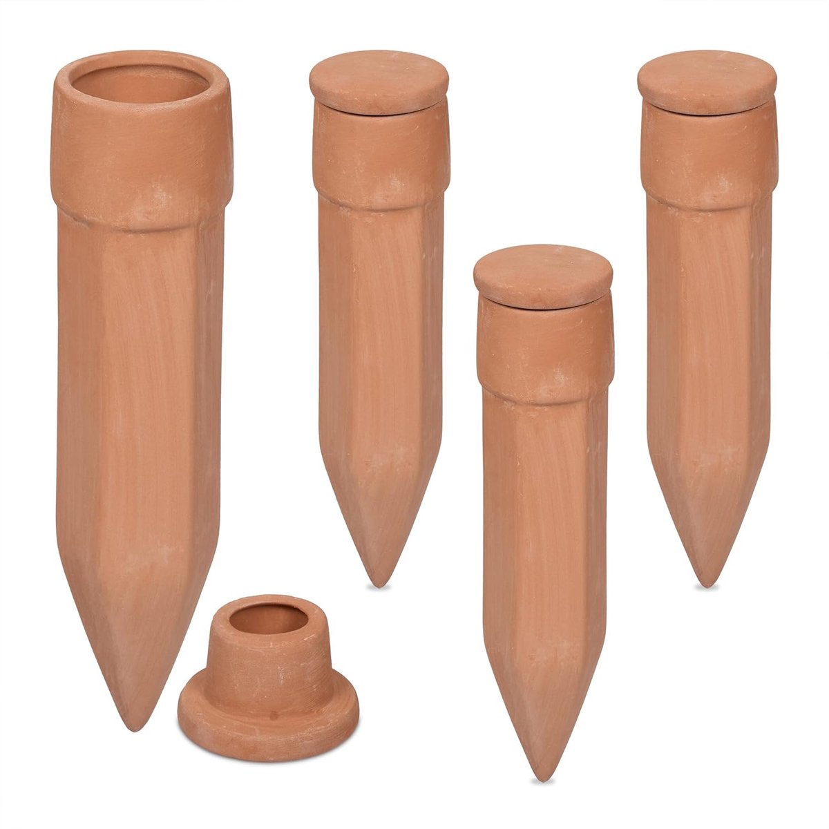 waterdruppelaar keramiek, set van 4, met dop, kamerplanten, 