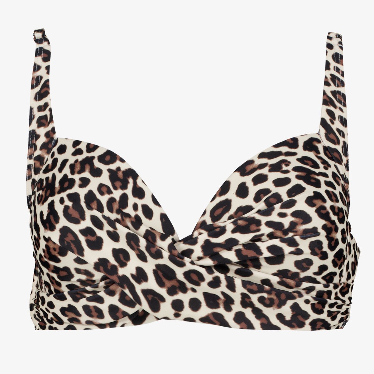 Osaga voorgevormde dames bikinitop panterprint - Bruin - Maat S