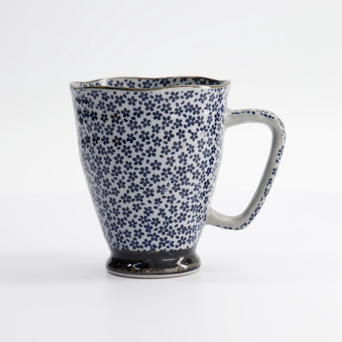 Tokyo Design Studio - Mok - Sakura - Blauw/Grijs - 400 ml - 9 x 11 cm