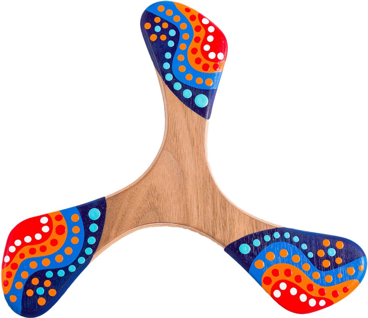 Handbeschilderde boemerang Wallaby Boomerang Wankura WB101 Hout 22 cm