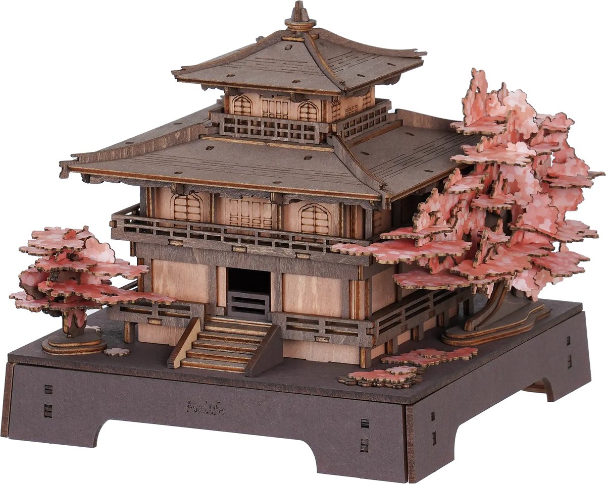 Robotime Sakura Pavilion - Rolife Creation Set Series - TGA07 - Bouwpakket - Hobby - Knutselen - Sakura