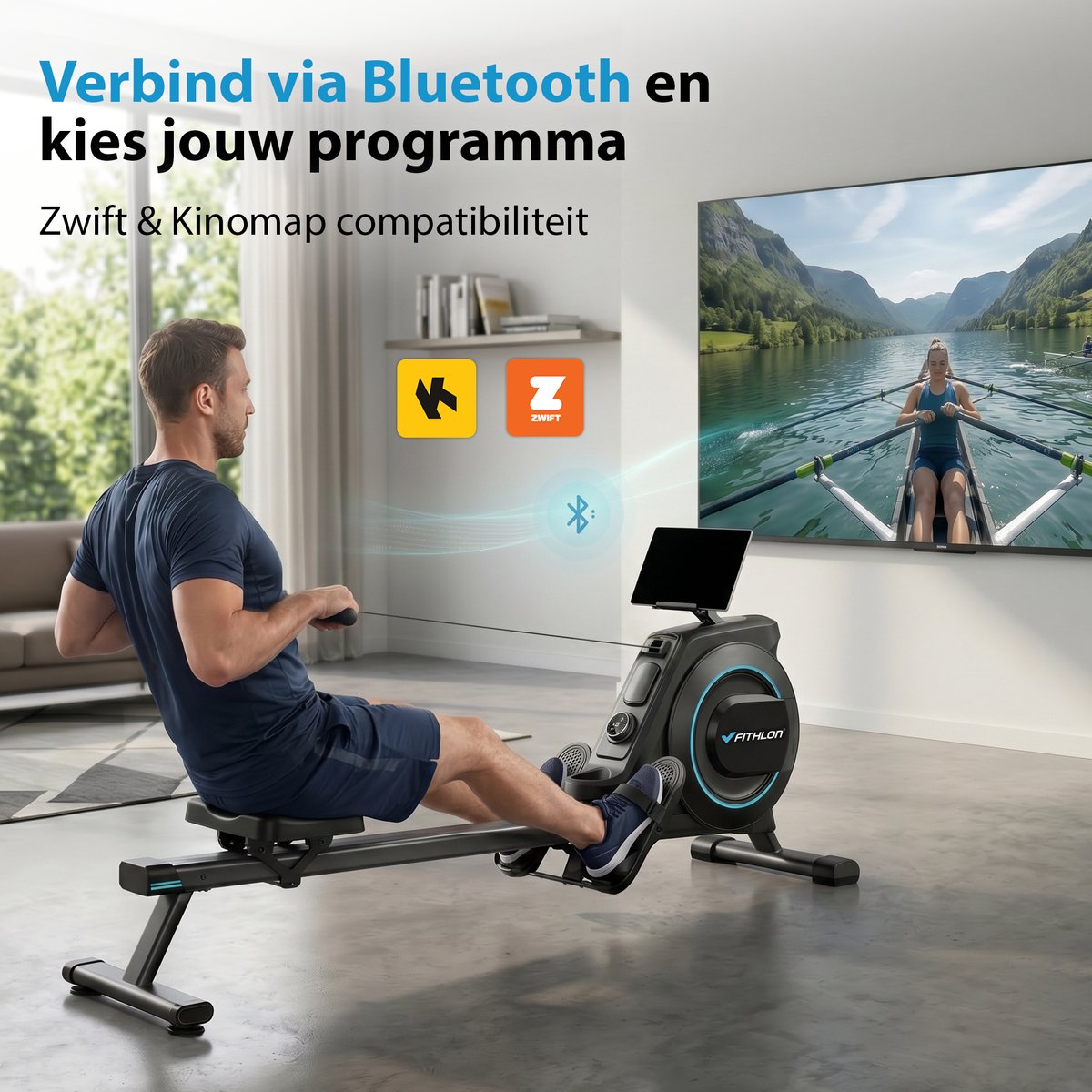 Fithlon Magnetic Rower 5