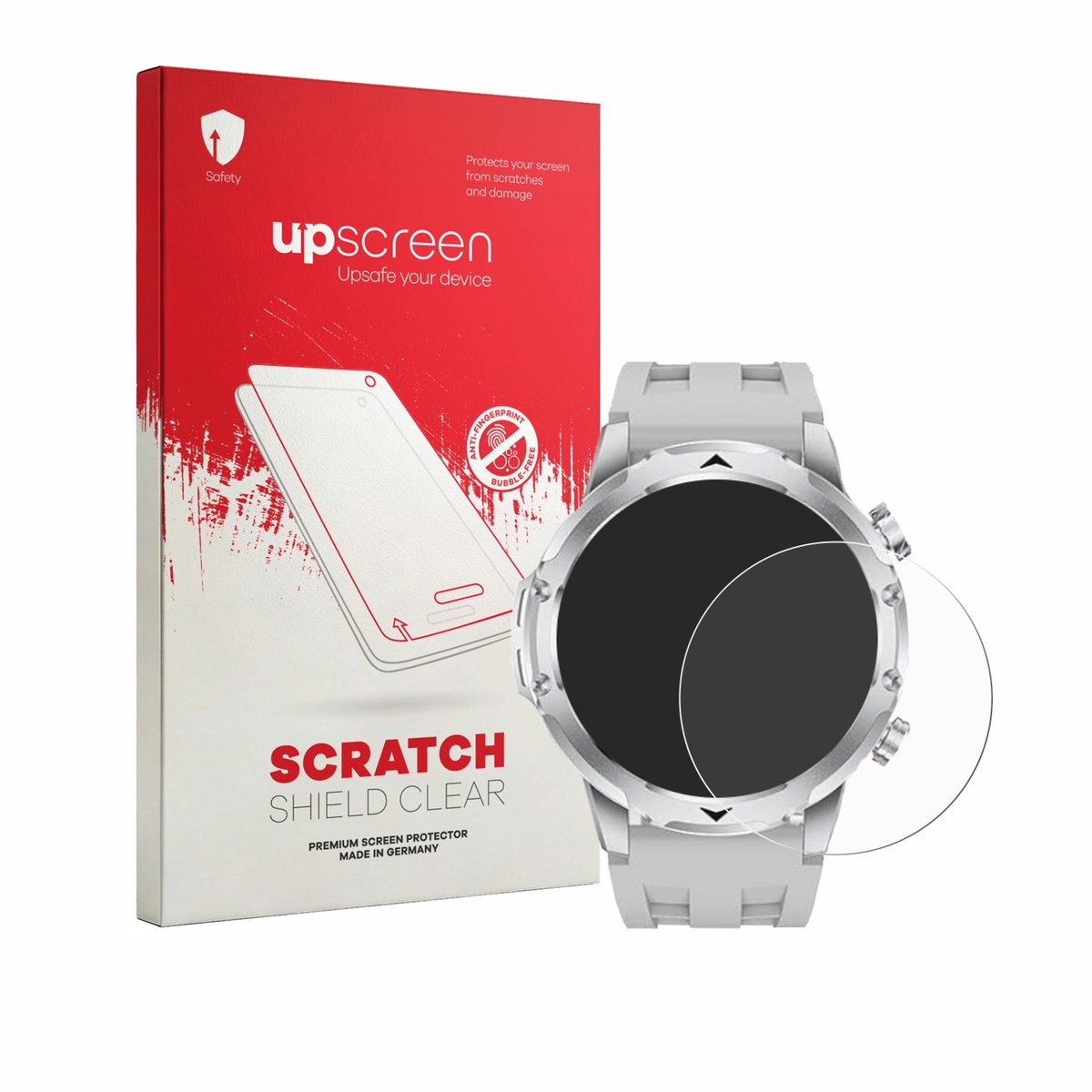 upscreen - Screenprotector voor FitVigor Smartwatch 1.53" - Folie Beschermfolie transparant