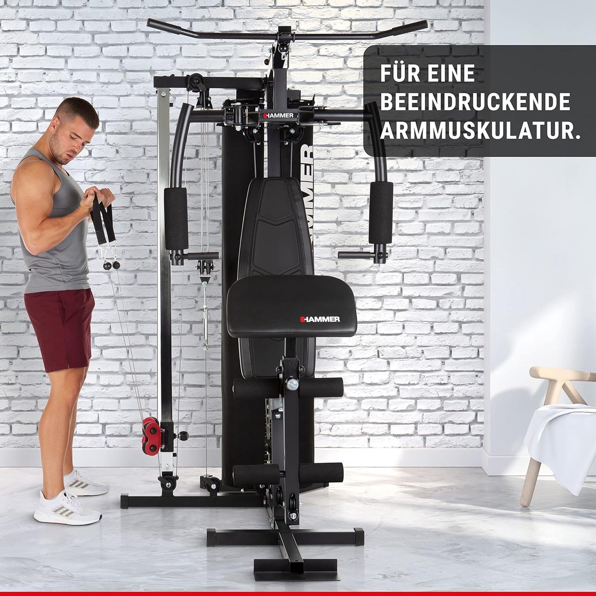 Home Gym Krachtstation TX2 Pro Multi Fitness Station met Pulley Systeem en 45+ Oefeningen 150 x 120 x 198 cm