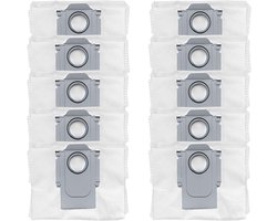 10 Stuks Stofzakken voor Roborock S8+/S8 Pro Ultra/S7 MaxV Ultra/Q7 M5+/L5+/Max+/Q8 Max+/Q5 Pro+/Q5 Max+/Q10 S5+/X5+ Stofzuiger -Reservezak - Accessoires - Stofzuigerzakken