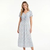 Dames Lange Zomerjurk / Strandjurk 806 One size S-L blauw