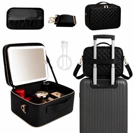 Luxe Beautycase - Tas met Spiegel