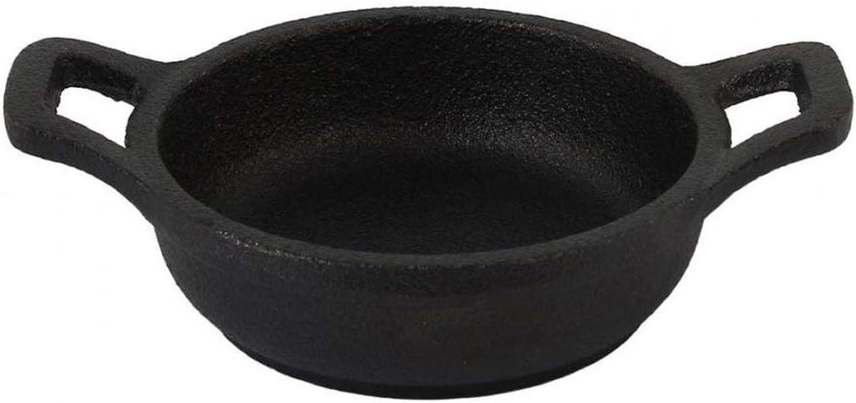 Kookpan - Keukenpan Wok - Koken in keuken - Dubbele handgrepen - 15 cm - Zwart