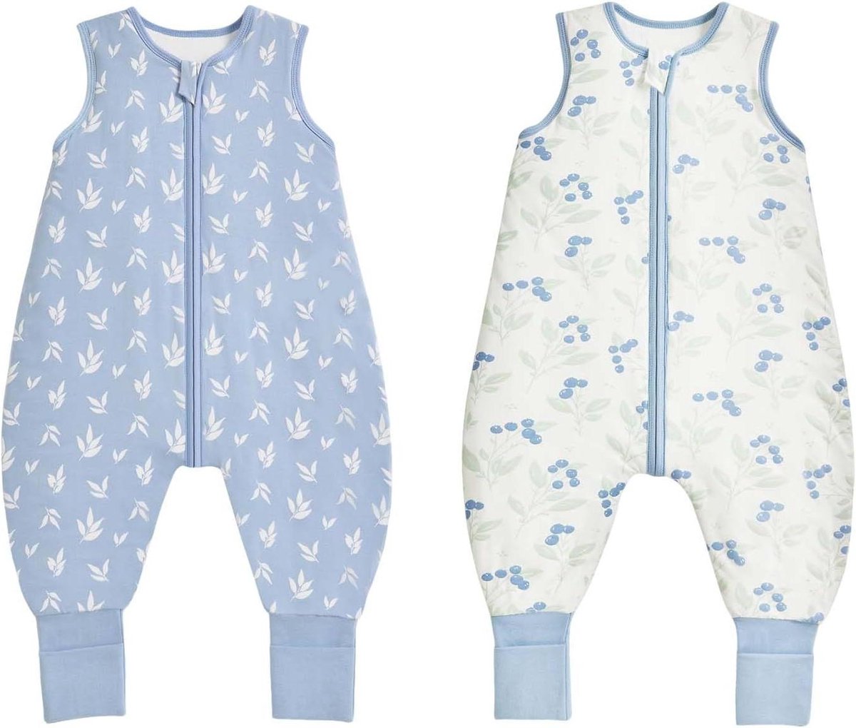 Baby slaapzak - Met pijpen - Veilig slapen - Superzacht bamboe - 70cm - Blauw