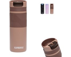 Kambukka Cabo Grip Thermosbeker 500 ml - Koffiebeker To Go - Lekvrije Koffiebeker - RVS - Mocca Praline