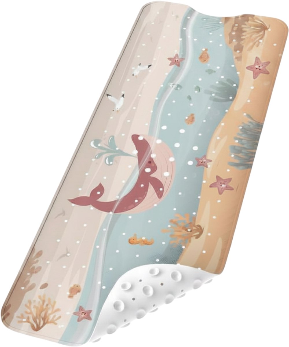 AHD® Douchemat Antislip Voor Douche - Douchemat - Antislipmat Douche - Douchemat Antislip Zuignappen - Veelkeurig - 100cm x 40cm x 1cm