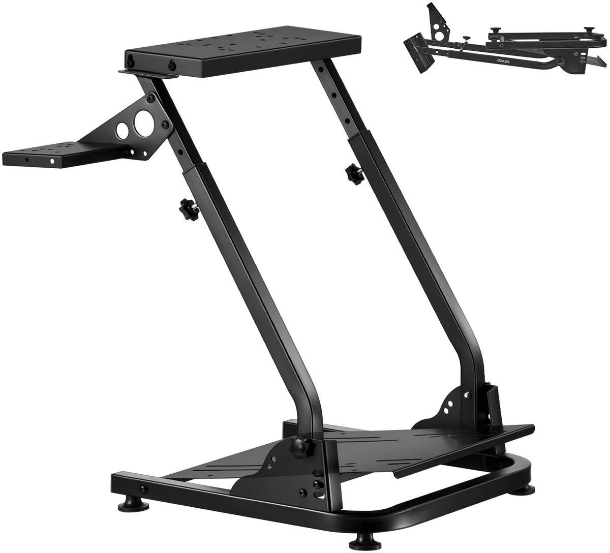 Cherrys Finds - Racestuur Standaard - Inklapbaar - Inklapbaar - Stuurwielstandaard - Wheel Stand - Versnellingspookhouder - Voor Logitech G27 G25 G29 Gaming - Pedalen Niet Inbegrepen - Zwart