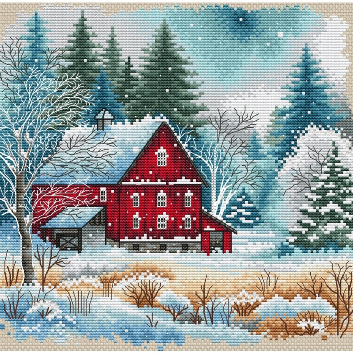 Borduurpakket AVA Stitch - MINI. The Red Cabin - 064