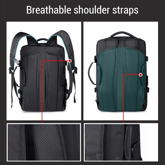 Vacuüm Rugzak - Compressie Tas - Reis Opslag - Met Ingebouwde Pomp - 35 Liter - Zwart — afbeelding 3