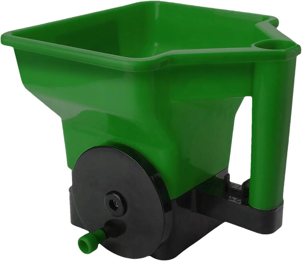 Handstrooier - Draagbare strooier - Tuin bemesten - Eenvoudige zwengelbediening - 22.5 x 21 x 24 cm - Groen