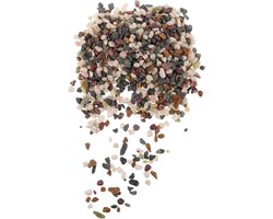 Aquarium grind - Rivierstenen kiezels - Aquarium decoratie - Natuurlijk materiaal - 3-6 mm - Multicolor