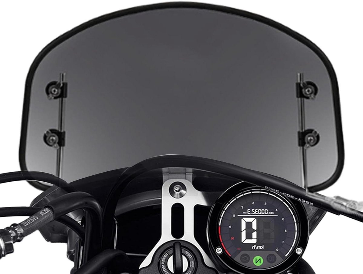 Scooter Windscherm - Motorfiets Deflector - Comfortabel Rijden - Vintage Stijl - 40x24 cm - Grijs Transparant