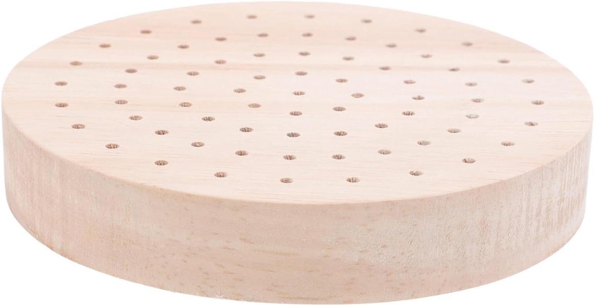 Houten Poppenstandaard - Display Basis - Figuren Presenteren - Uitstekend Vakmanschap - 10x10cm - Bruin