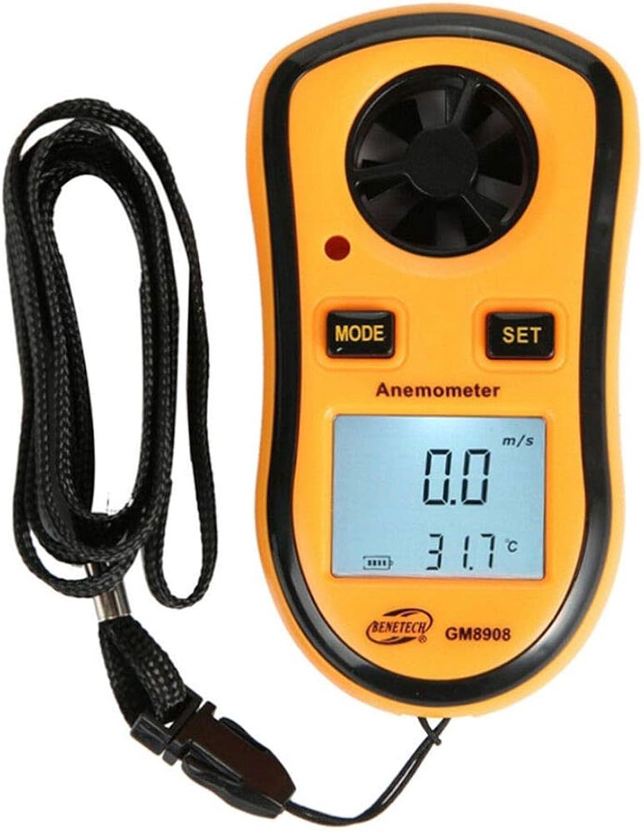 Draagbare Anemometer - Windmeter - Handanemometer - Windsnelheidsmeter - Lucht snelheidsmeter - voor buiten, HAVC en drones