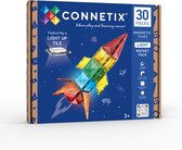 CONNETIX - Magnetisch Tegels - Raketpakket met licht - 30 Stuks - Magnetisch Speelgoed