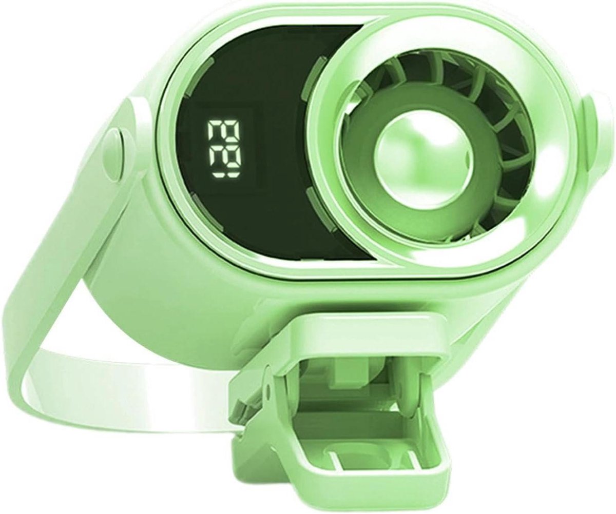 Clip-ventilator - Persoonlijk koelapparaat - Persoonlijke verkoeling - 4 snelheden - 6x9x6 cm - Groen