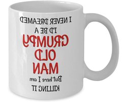 Mok voor Mannen - Grappige Koffiecup - Verjaardagscadeau Idee - Keramiek met Letterprint - 325 ml - Wit