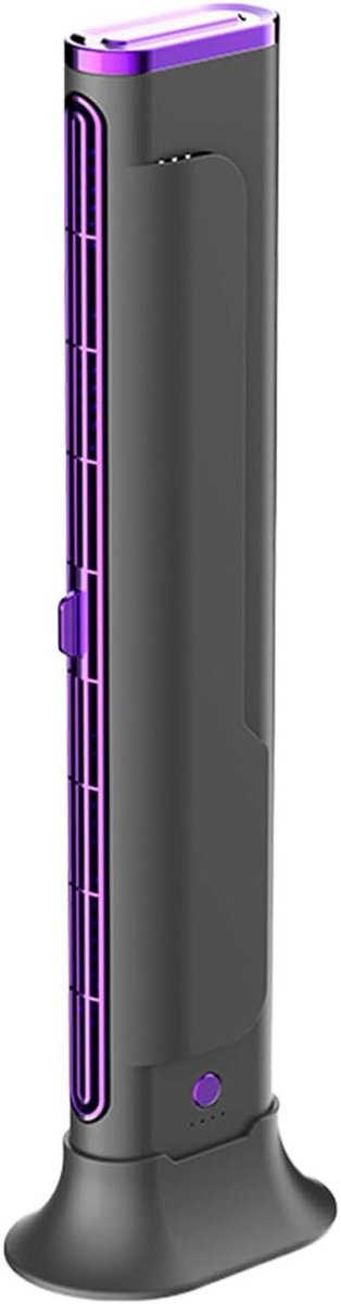 Luchtventilator - Tafelventilator - Comfort Binnen - Stille Werking - 395 cm Hoog - Purper