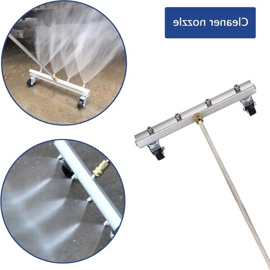 SnelShoppen - 4-delige Hoge Druk Water Broom Oppervlakte Cleaner, 65 Graden, 4 mm Gat Spraypunt, 1/4 Inch Draadverbinding voor Ondervloerreiniger van Snelshoppen — afbeelding 5