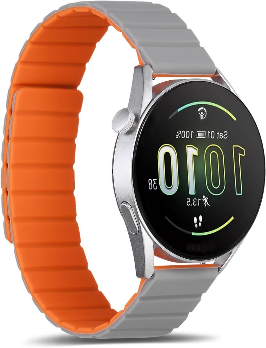 22mm Silicone Horlogeband voor Garmin Forerunner 265/255/965/Vivoactive 4/Venu 3, Verstelbare Zachte Band, Magnetische Sluiting, Comfortabel en Duurzaam