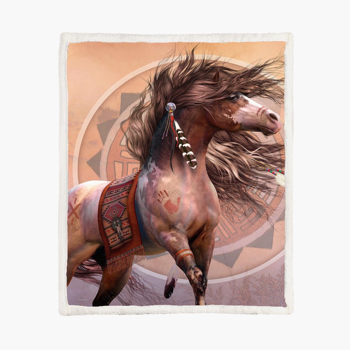 The Coloured House Fleece Deken 150*200cm Spirit Warrior Multicolor