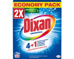 2 x Dixan - Waspoeder - Voor universele was - 58 wasbeurten