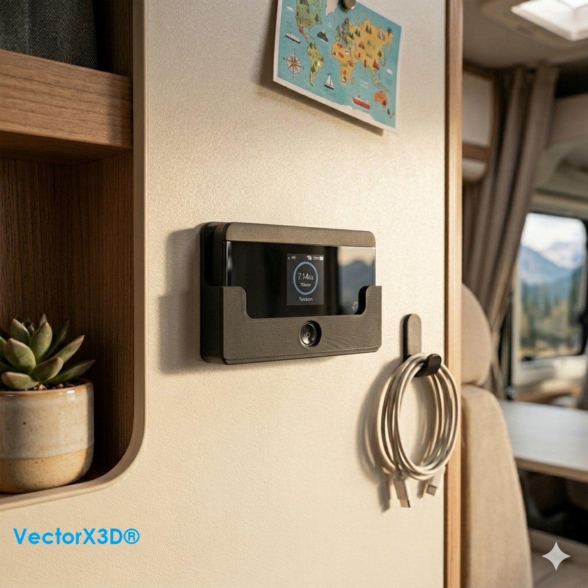 Muurbeugel geschikt voor TP-Link M7350 Wandhouder | Stevige Muur Beugel | Wall Mount Houder - Inclusief Bevestigingsmateriaal - VectorX3D®