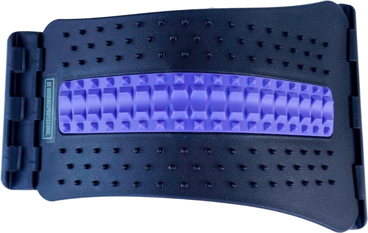 KAD® Ergonomische Backstretcher - Rugspanner met Acupressuur - Ondersteuning bij Rugspanning - Inclusief Comfort Foam Strip - Blauw - 33cm x 23cm x 4cm