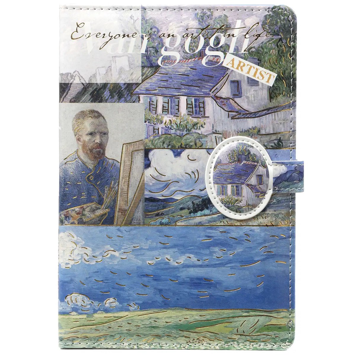 D6311-4 Van Gogh-kunst notitieboek – Hemelsblauwe editie “The Painter’s View”.
