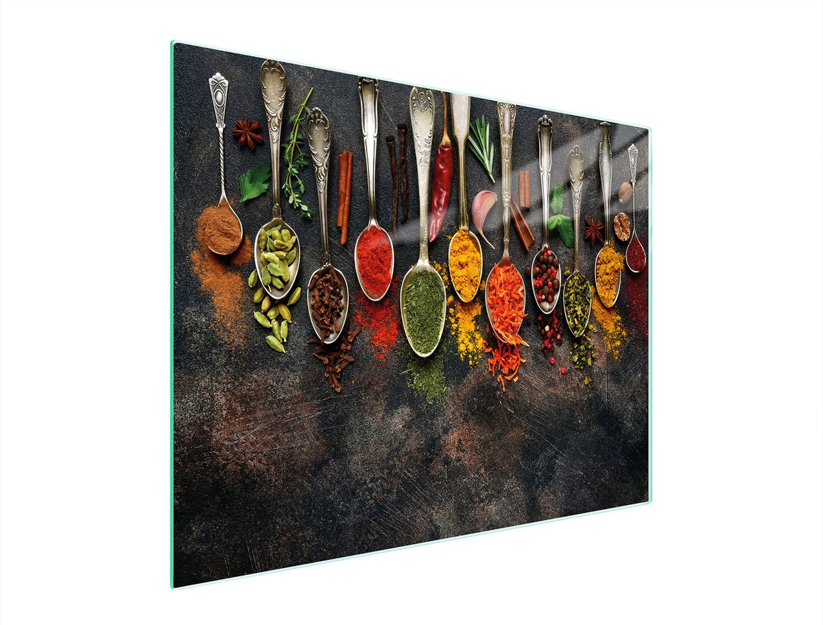 TMK ArtDeko Serie - Glazen Snijplank - 52x40 cm - Schokbestending - Antislip Voeten