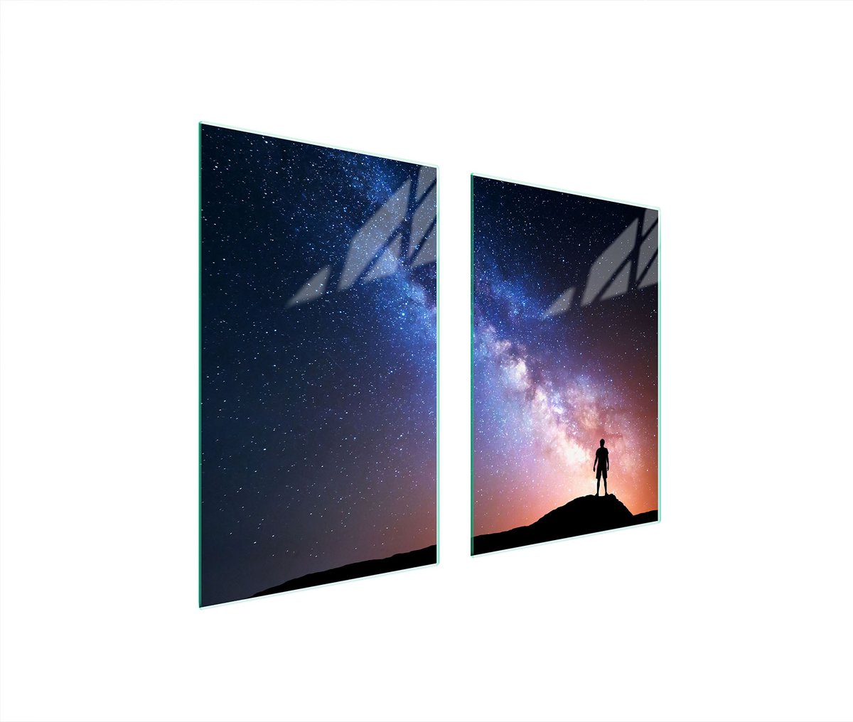 TMK ArtDeko - Snijplank en Beschermplaat - Glas - 65x52 cm - Sterrenontwerp