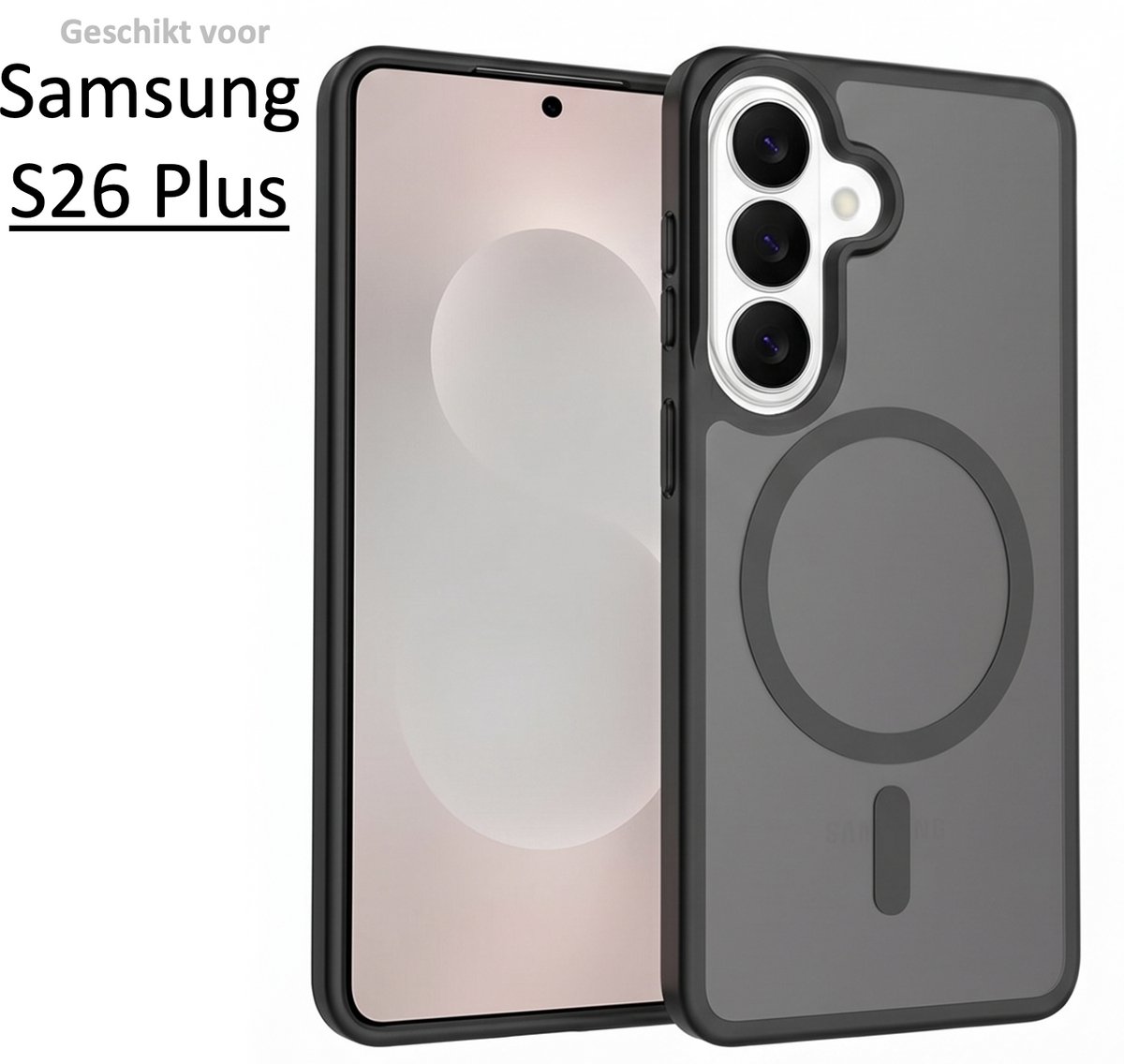Brosendaal Hoesje - Geschikt voor Samsung Galaxy S26 Plus – Mat Zwart – MagSafe-compatibel Telefoonhoesje – Ultradun en maximale Valbescherming