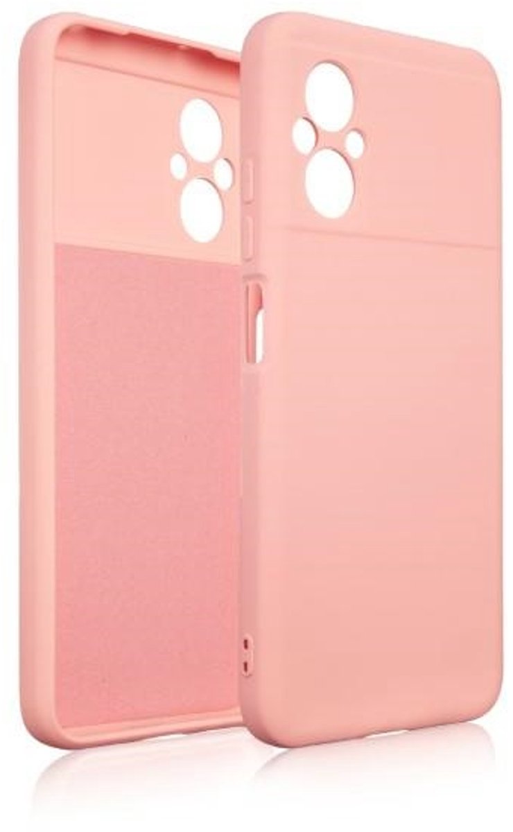 Beline Silicone Serie - Roze-gouden Telefoonhoesje - Xiaomi Poco M5 - Luxe Stijl - Slank Ontwerp