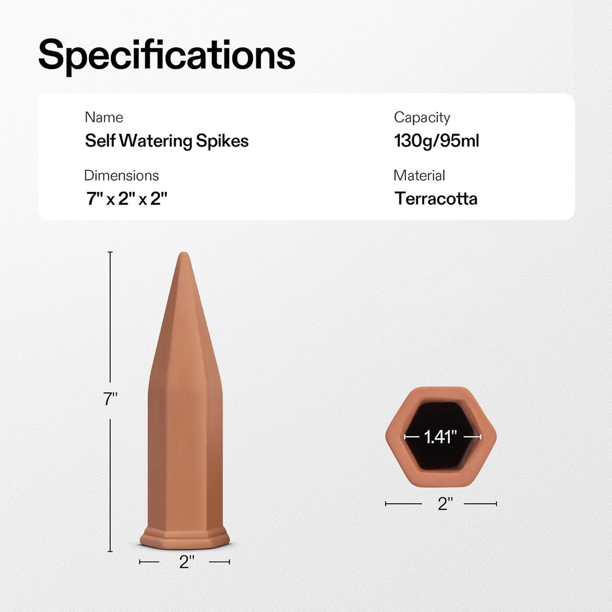 6 Stuks - Waterdruppelaar Keramiek - Terracotta - Watergeefsysteem planten - Beregening Voor Kamerplanten - Bewateringssysteem - Druppelsysteem - Waterdruppelaar Voor Planten - Zelfbewatering - Voor binnen en buitenplanten in vakantiewoningen thumbnail 5
