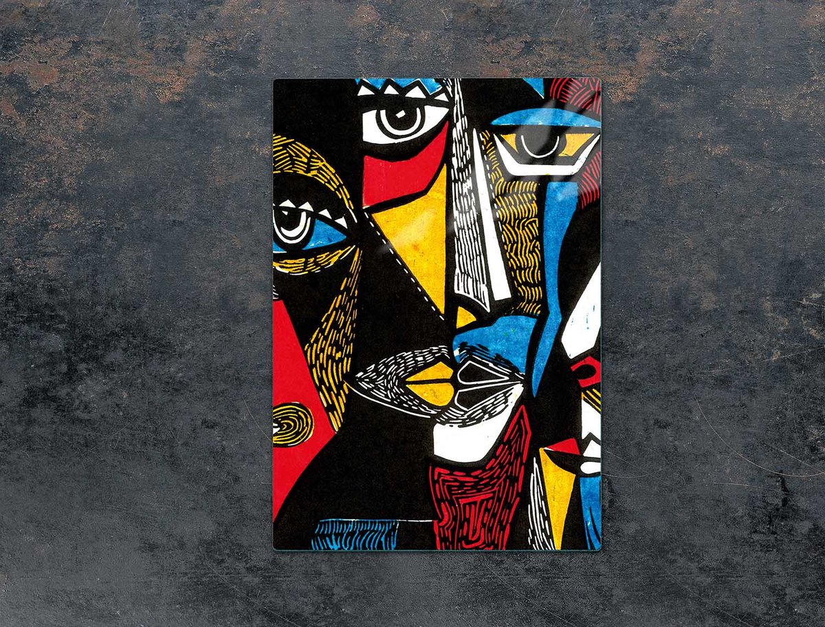 TMK ArtDeko - Snijplank - Glas - Pop Art - 35x52 cm - Antibacterieel