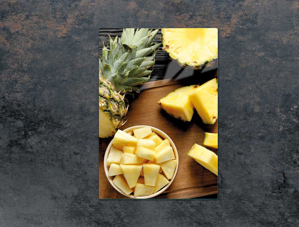 TMK ArtDeko - Snijplank Glas - Ananas - 35x52 cm - Hygiënisch