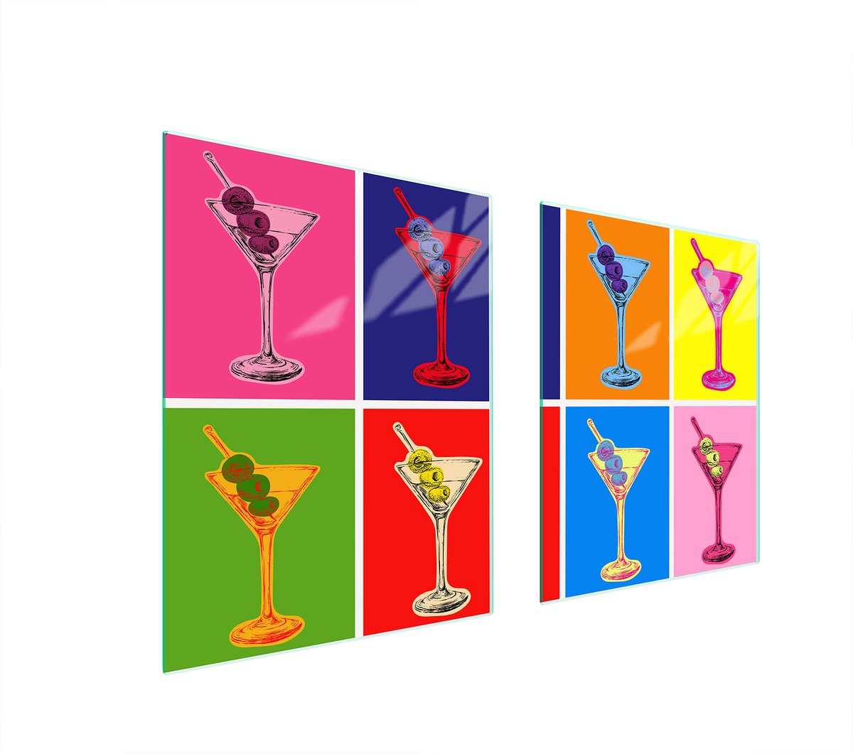 TMK ArtDeko - Snijplank - Kleurrijk Glas - 85x52 cm