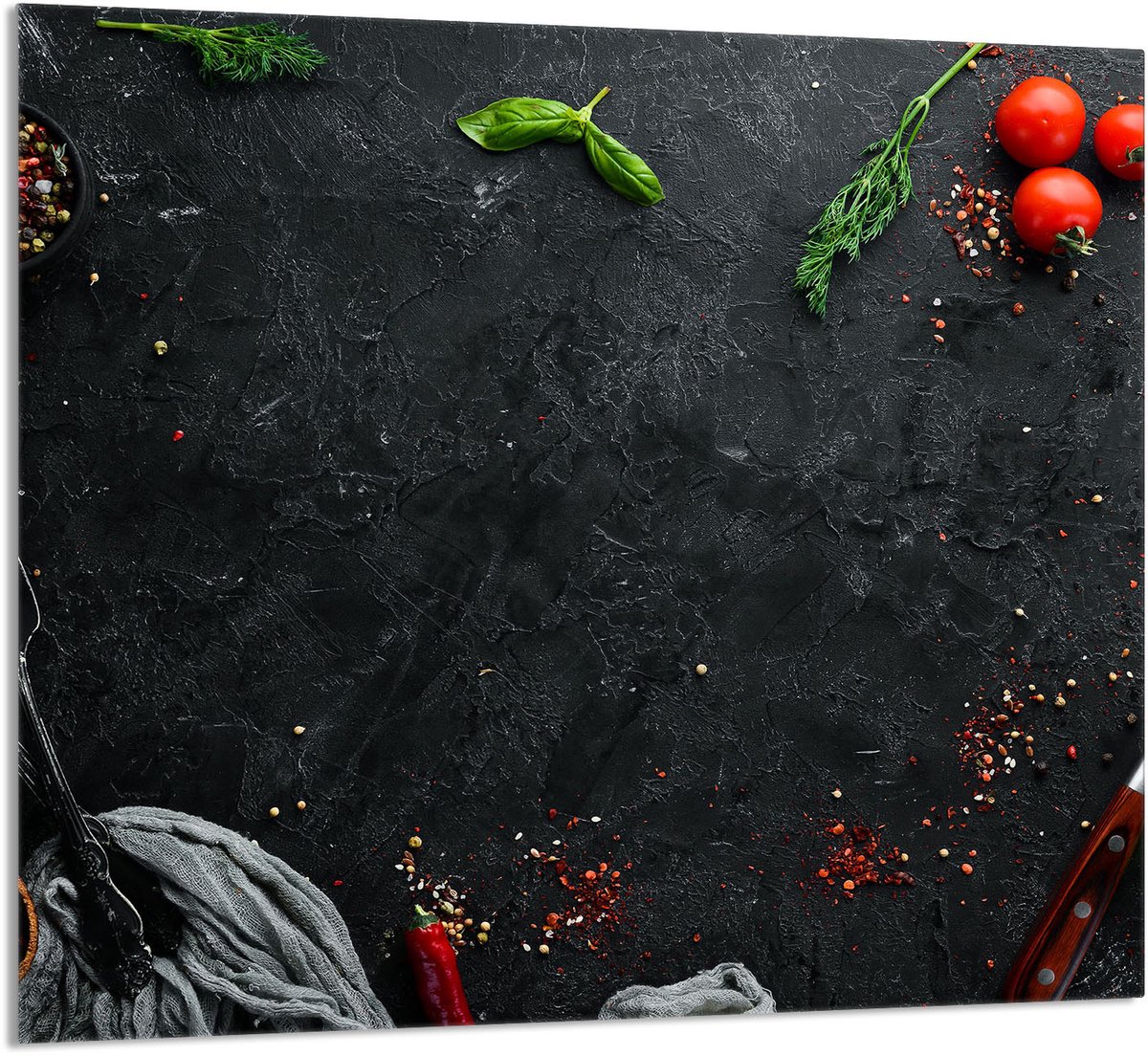 TMK ArtDeko - Glas Beschermpaneel - 65x60 cm - Schist