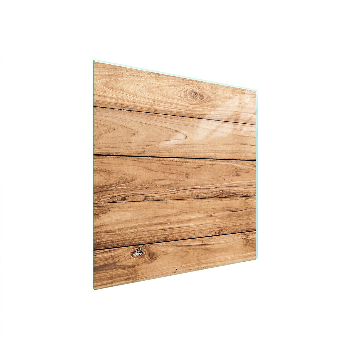 TMK ArtDeko - Snijplank - 50x52 cm - Glas - Beschermplaat - Houtprint