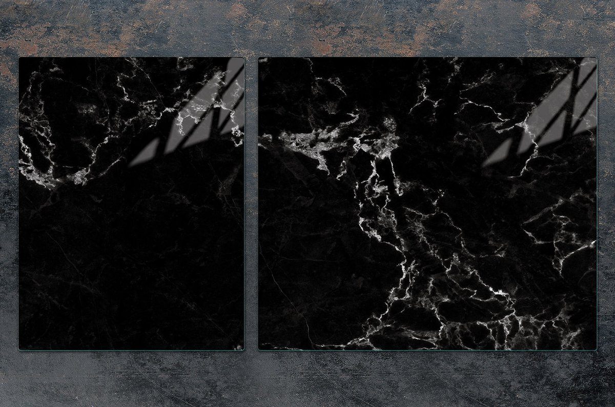 TMK ArtDeko Serie - Snijplank - 100x52 cm - Marmereffect - Veelkleurig - Glas